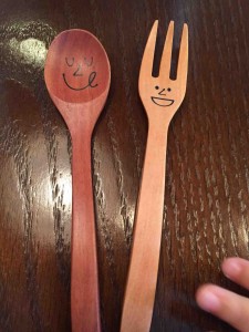 スプーンとフォークもかわいい