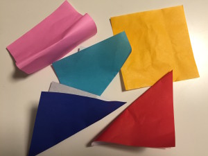 そのときいただいた５枚の折り紙