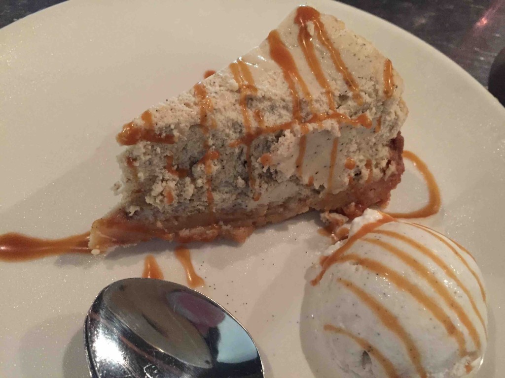 espresso cheescake, caramel. vanilla bean gelato $8