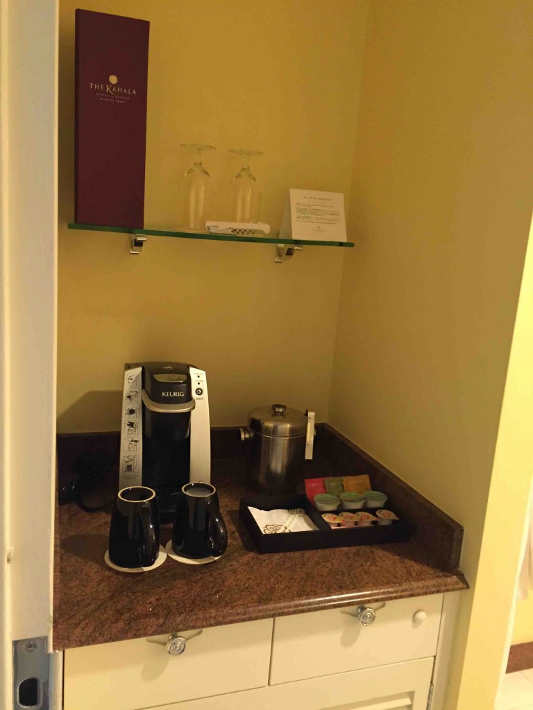 コーヒーや氷、ミネラルウォーターも毎日無料で補充