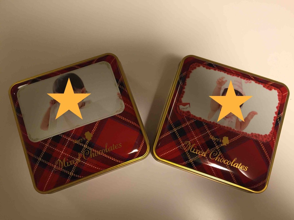 中身は普通のアソートチョコレート。そして缶がオリジナル。だから食べても◎、食べ終わったらそのまま使える。まさに理想！